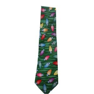 Keith Daniels Christmas lights tie necktie